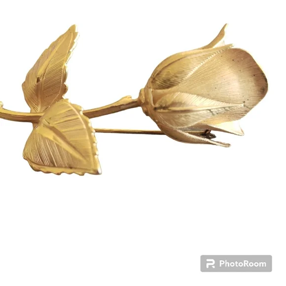 Giovanni Rose of Christ Brooch Gold Pin - Picture 5 of 9